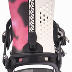 K2 Edition Snowboard Binding 2025 - White/pink/Black Angle2