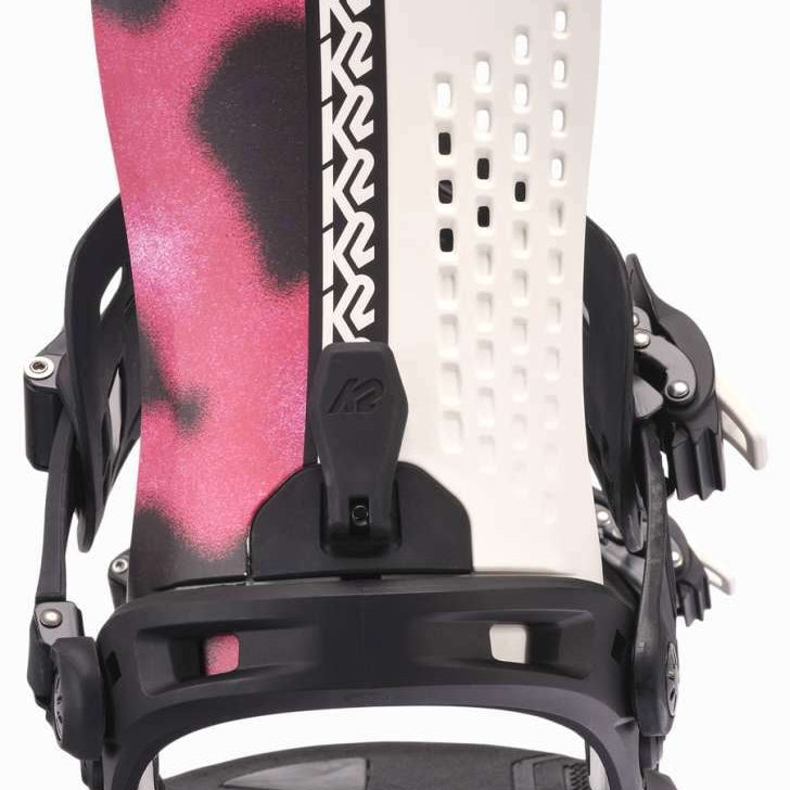 K2 Edition Snowboard Binding 2025 - White/pink/Black Angle2