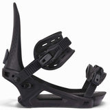 Black K2 Edition snowboard binding, 2025 model, features a distinctive angular design.