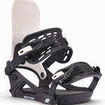 K2 Edition snowboard binding, black and gray, features a distinctive design.