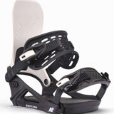 K2 Edition snowboard binding, black and gray, features a distinctive design.