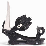 Black K2 Edition snowboard binding with white accents and a distinctive design.