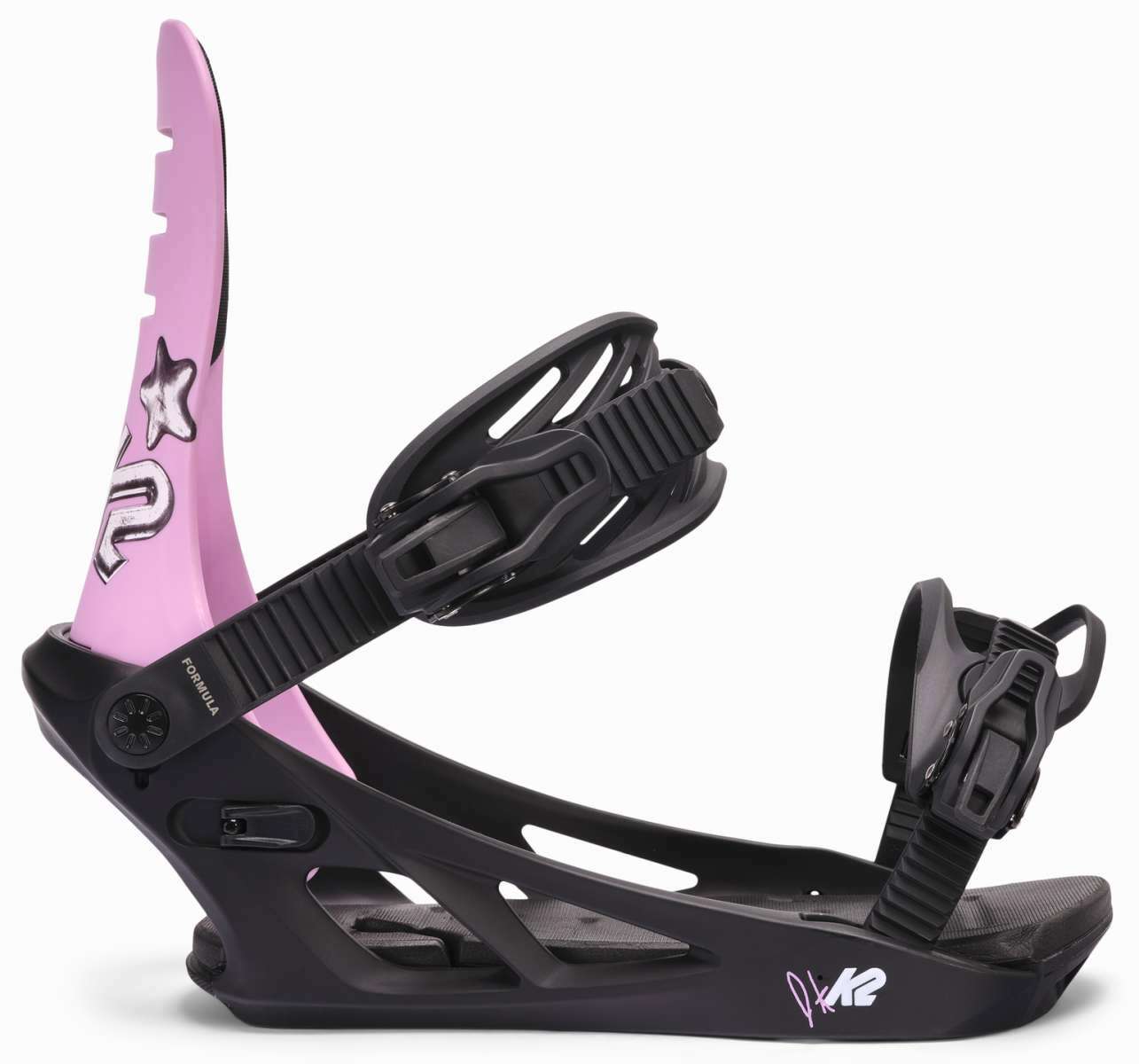 K2 Formula Snowboard Binding 2025 - Pink Angle3