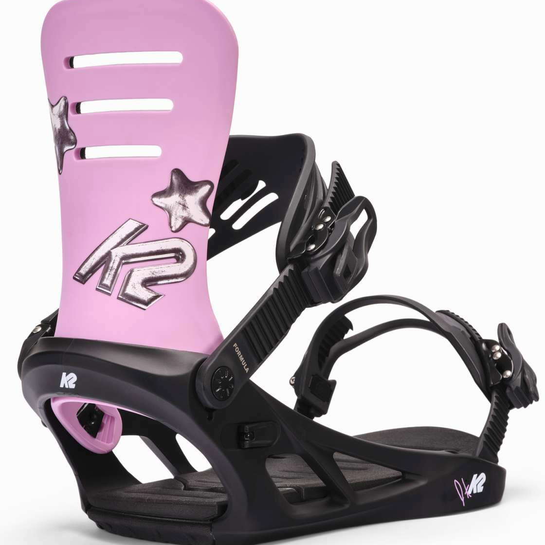 K2 Formula Snowboard Binding 2025 - Pink Angle1