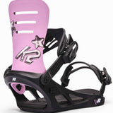 K2 Formula Snowboard Binding 2025 - Pink Angle1