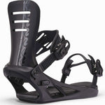 K2 Formula snowboard binding, black with red accents, features a sleek, modern design.