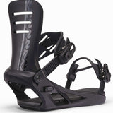 K2 Formula snowboard binding, black with red accents, features a sleek, modern design.