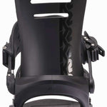 K2 Formula snowboard binding, black with a distinctive patterned design.