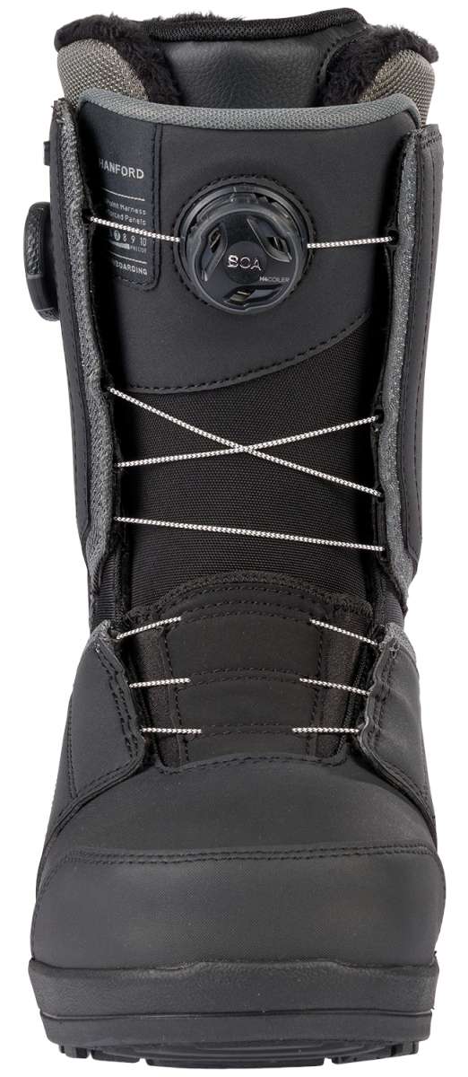K2 Hanford 2023 snowboard boot, black with gray accents and a BOA lacing system.