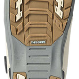 K2 Hanford 2023 snowboard boot sole features gray and blue rubber with a distinctive tread pattern.