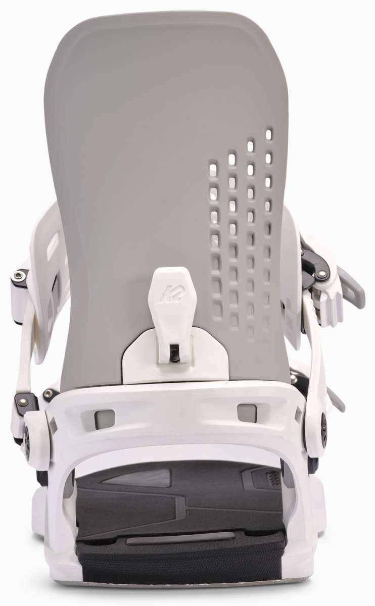 K2 Ladies Albany Snowboard Binding 2025 - White/grey Angle 2