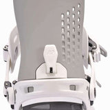 K2 Ladies Albany Snowboard Binding 2025 - White/grey Angle 2