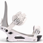 K2 Albany snowboard binding, white with black accents, designed for women.