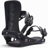 Black K2 Meridian snowboard binding features a distinctive ergonomic design.