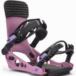 K2 Ladies Meridian Snowboard Binding 2025 Pink/Purp Angle3