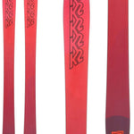 K2 Mindbender 106C skis feature a red and white design for 2024.