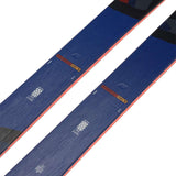 K2 Women's Mindbender 106C skis feature a blue and red design.