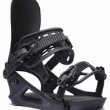 Black K2 Women's Network snowboard binding features a distinctive, angular design.