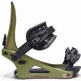 K2 Ladies Network Snowboard Binding 2025 - Green/Red Angle1
