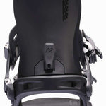K2 Women's Network snowboard binding, black with a distinctive gray and purple design.