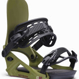 K2 Ladies Network Snowboard Binding 2025 - Green/Red Angle3