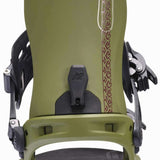 K2 Ladies Network Snowboard Binding 2025 - Green/Red Angle2