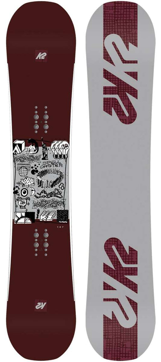 K2 Ladies Spellcaster Snowboard 2025 - grey/Red Angle1