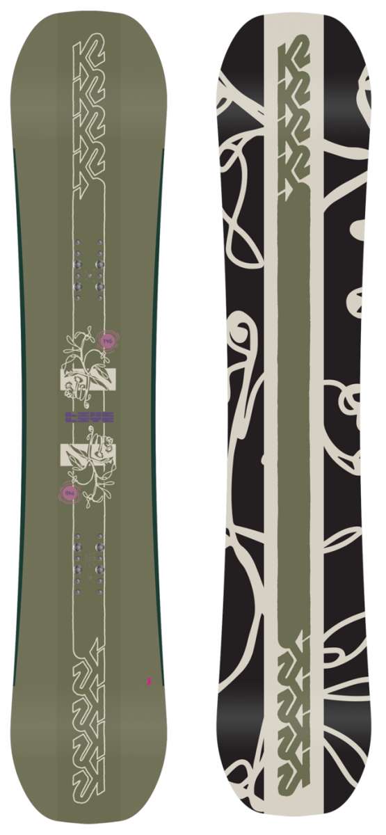 K2 Lime Lite Snowboard 2025 - Green/Black Angle1