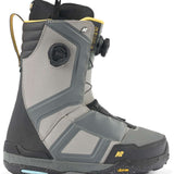 Black and gray K2 Orton snowboard boot with a BOA lacing system and Vibram sole.