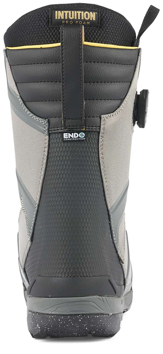 K2 Orton 2023 snowboard boot, black and gray colorway with Boa lacing system.