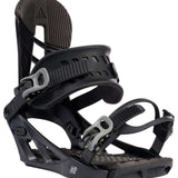 Black K2 Sonic snowboard binding features a sleek design with gray accents.