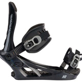 Black K2 Sonic snowboard binding features a sleek design and red accents.