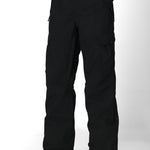 Black women’s insulated cargo pants with side cargo pockets and utility detailing
