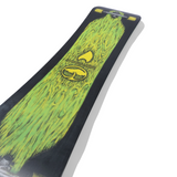 Arbor Danny Kass Park Pro Snowboard 2026 - A black snowboard with a green wood grain pattern and yellow accents on the top corners.