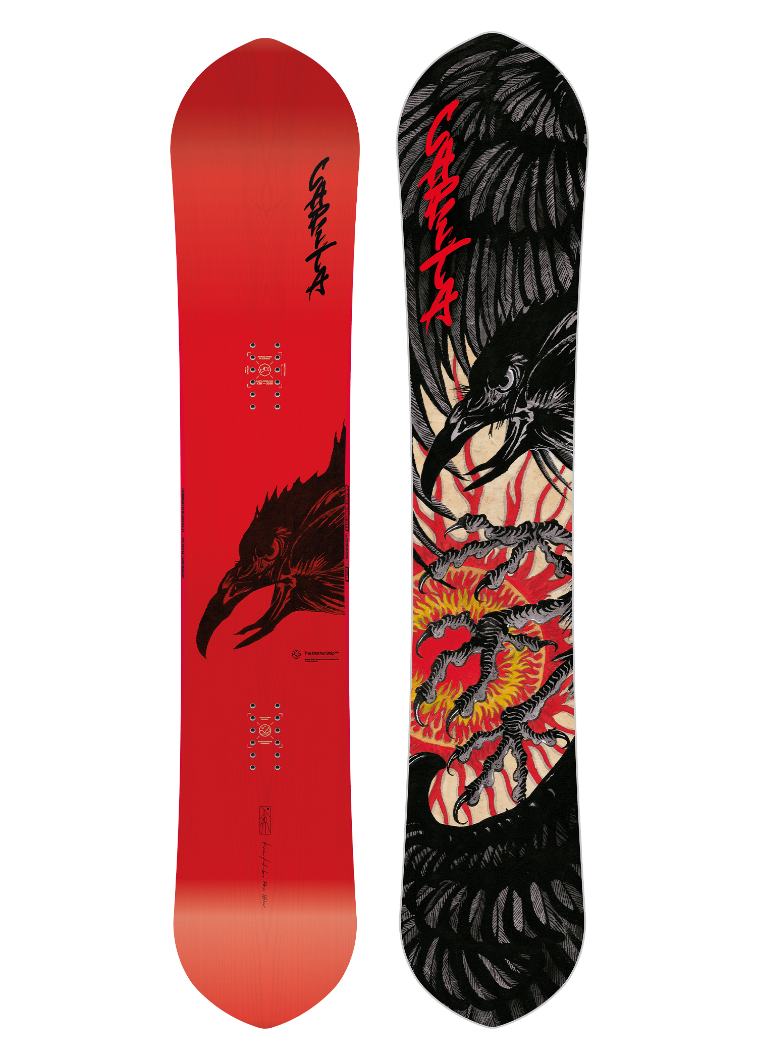 CAPiTA - Kazu Kokubo Pro Snowboard 2026 with a black and red design featuring a bird's head on a gradient background.