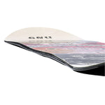 GNU Ladies Choice Snowboard 2026 - A snowboard with a pink, white and black design on its top surface.