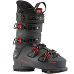 Lange Shadow 120 MV Ski Boots 2025 - Black ski boots with silver buckles and straps.