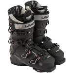 Lange Women's Shadow 85 LV Ski Boot 2025 - Black ski boot with white and gray accents, featuring a textured pattern on the tongue.