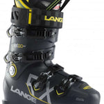 Lange RX 110 LV Ski Boot 2023 - Black ski boot with yellow accents and white lettering on the side.
