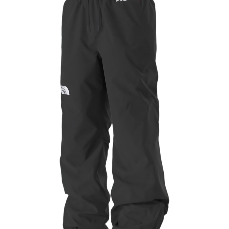 The North Face Build Up Shell Pant 2025 - Black pants with white logo on left thigh and "DRYVENT" label above right pocket.
