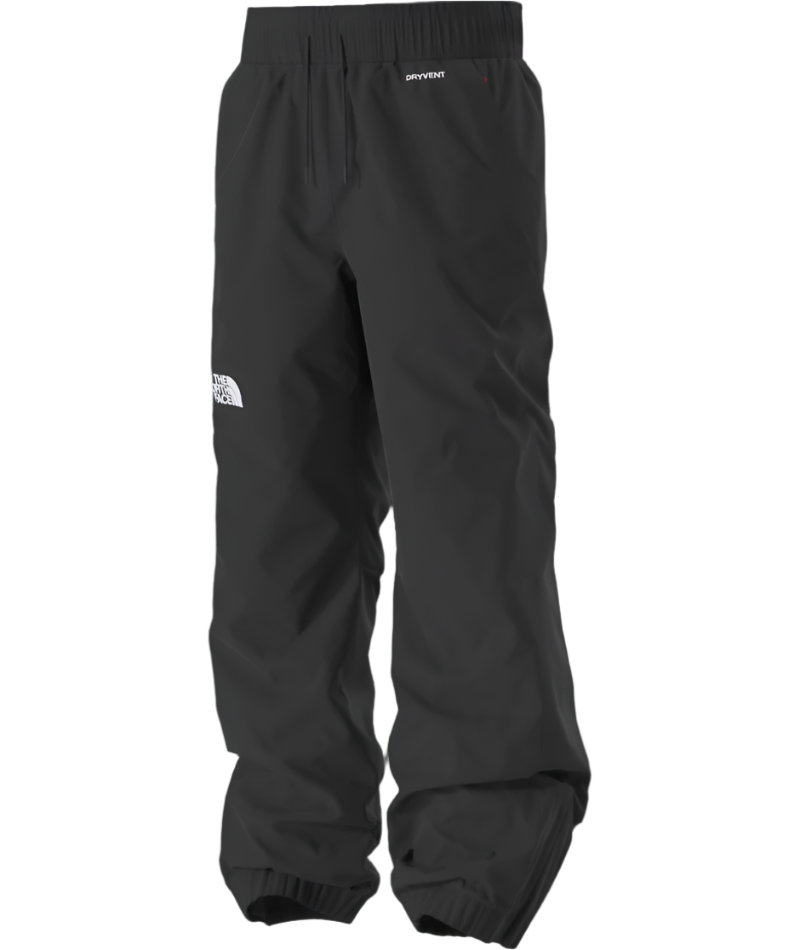 The North Face Build Up Shell Pant 2025 - Black pants with white logo on left thigh and "DRYVENT" label above right pocket.