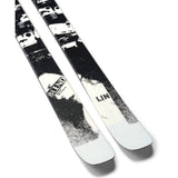 Line Blend 100 Ski 2025 - Black ski with white snow pattern and black bindings.