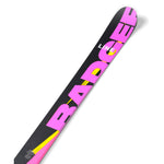 Line Honey Badger Skis 2025 - Black skis with a pink and yellow graphic design featuring a honey badger illustration.