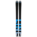 Line Women's Pandora 99 Skis 2025 - Black skis with blue and gray geometric pattern on top, black bases.