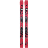 Line Junior Wallisch Shorty Skis with 7.0 Bindings - 2025 - Red skis with black geometric pattern and white line logo.