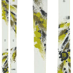 Line Bacon 115 Skis 2024 - White skis with green splatter design and black text that reads "LINE" on top.