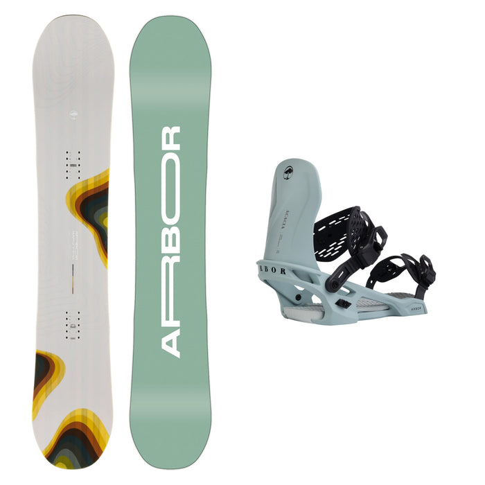 Arbor Women's Mantra Camber Snowboard with Arbor Women's Acacia Snowboard Binding