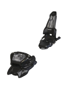 Marker Griffon 13 ID Ski Bindings 2025 - Black ski bindings with silver hardware and a transparent plastic window on the front.
