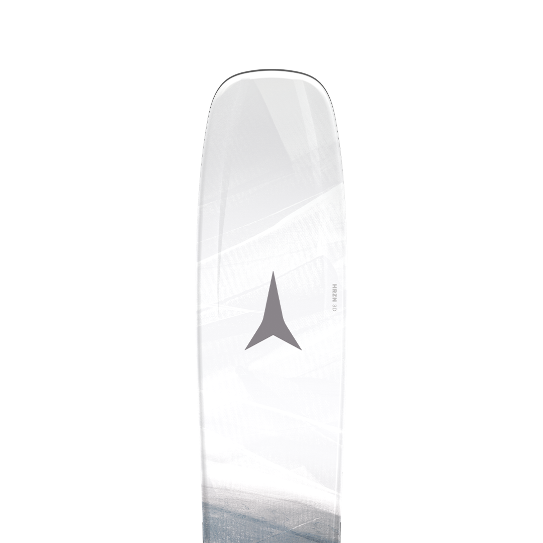 Atomic Women's Maven 86 C Skis 2026 - White skis with a black stripe down the middle and a small Atomic logo on the top.