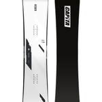 CAPiTA Mega Death Snowboard 2026 - A white snowboard with black geometric shapes and a black logo on top.